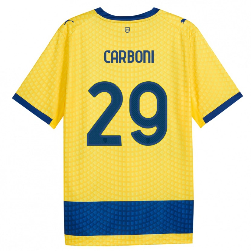 Danxen Women Franco Carboni #29 Yellow Blue Black Away Jersey 2026/27 T-Shirt
