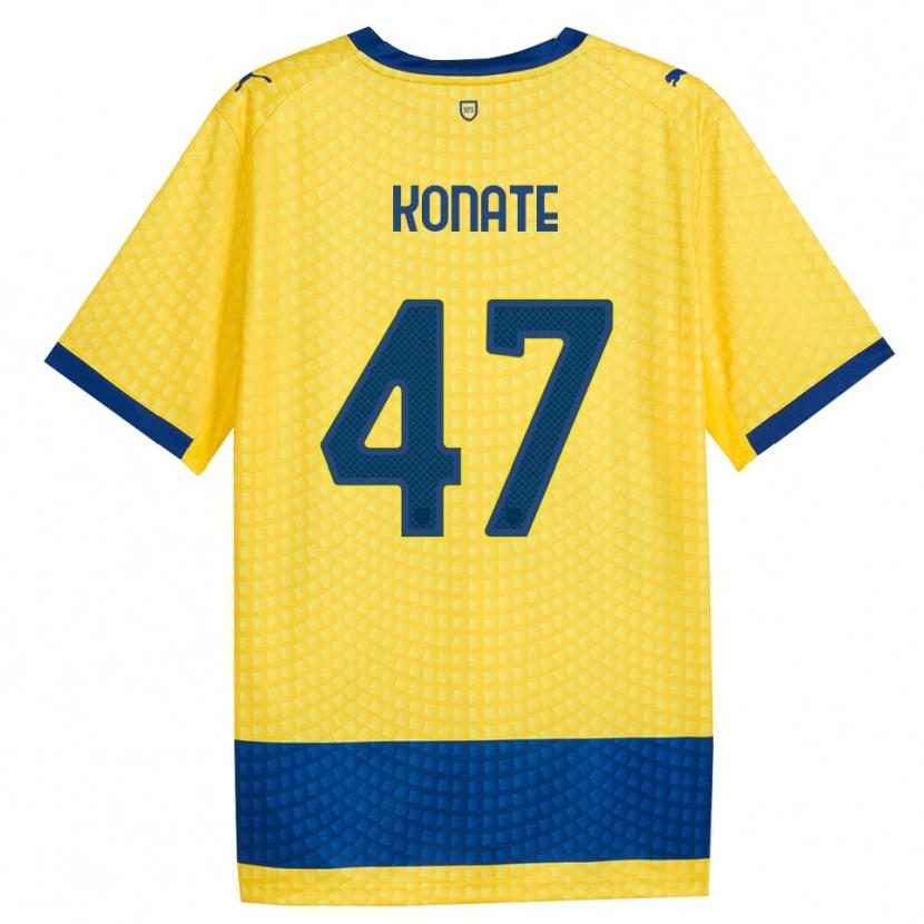 Danxen Women Abdou-Salam Konate #47 Yellow Blue Black Away Jersey 2026/27 T-Shirt