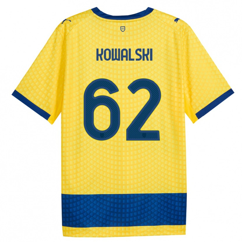 Danxen Women Mateusz Kowalski #62 Yellow Blue Black Away Jersey 2026/27 T-Shirt