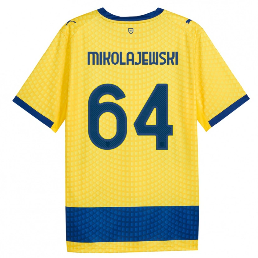 Danxen Women Daniel Mikolajewski #64 Yellow Blue Black Away Jersey 2026/27 T-Shirt