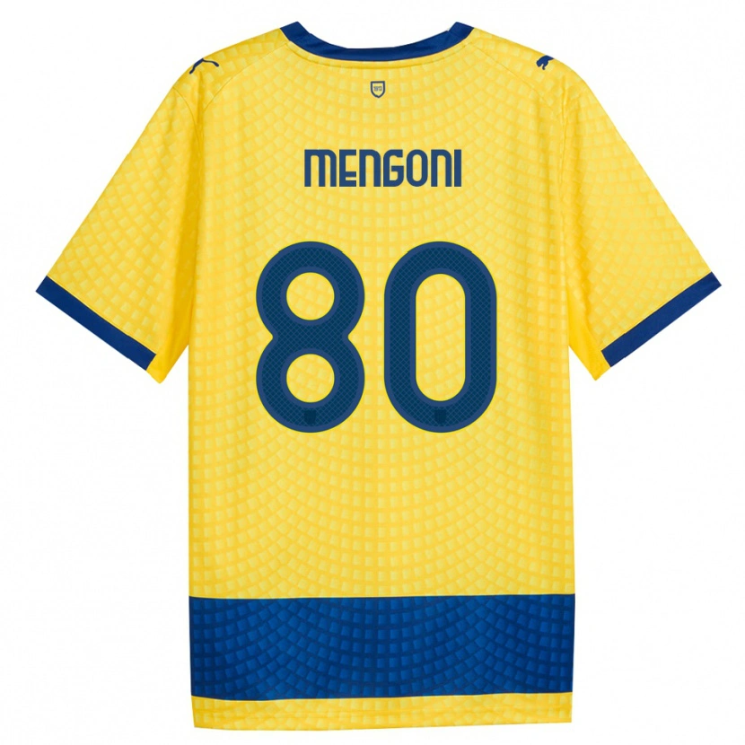 Danxen Women Filippo Mengoni #80 Yellow Blue Black Away Jersey 2026/27 T-Shirt