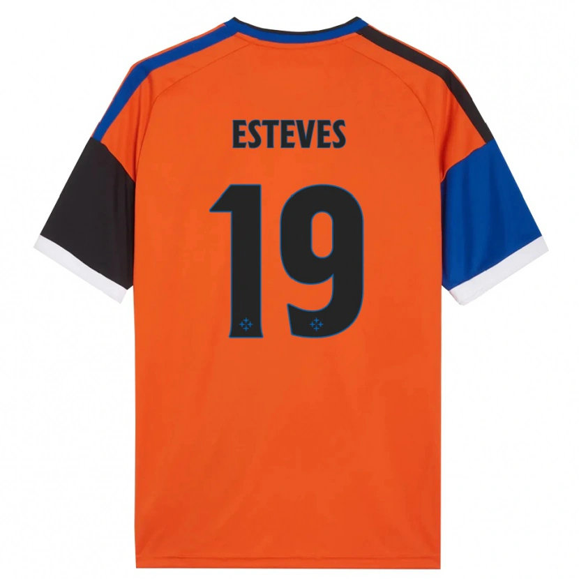 Danxen Women Tomás Esteves #19 Orange Blue Black White Away Jersey 2026/27 T-Shirt