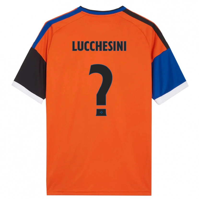 Danxen Women Francesco Lucchesini #0 Orange Blue Black White Away Jersey 2026/27 T-Shirt