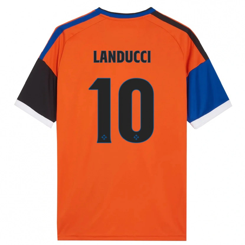 Danxen Women Umberto Landucci #10 Orange Blue Black White Away Jersey 2026/27 T-Shirt