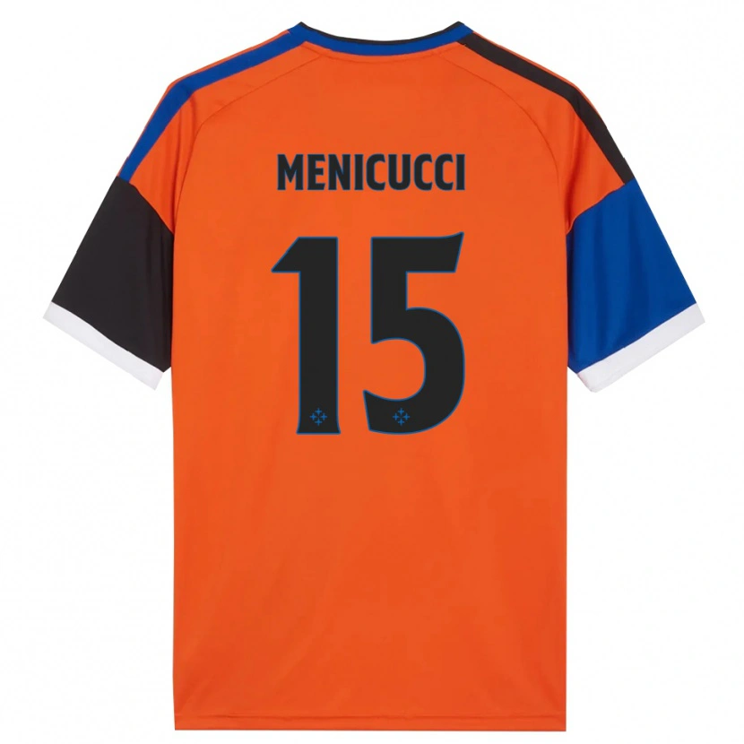 Danxen Women Edoardo Menicucci #15 Orange Blue Black White Away Jersey 2026/27 T-Shirt