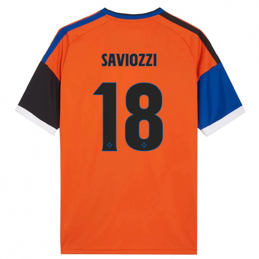 Danxen Women Mattia Saviozzi #18 Orange Blue Black White Away Jersey 2026/27 T-Shirt