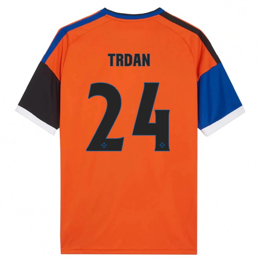 Danxen Women Miha Trdan #24 Orange Blue Black White Away Jersey 2026/27 T-Shirt
