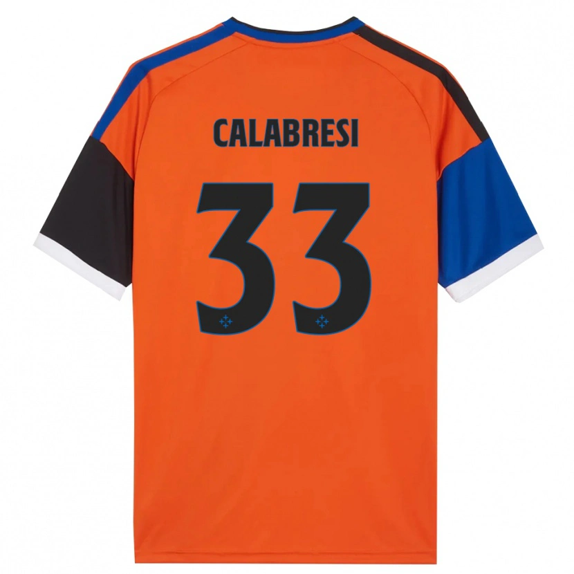 Danxen Women Arturo Calabresi #33 Orange Blue Black White Away Jersey 2026/27 T-Shirt
