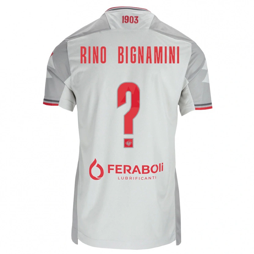Danxen Women Filippo Rino Bignamini #0 Grey White Red Away Jersey 2026/27 T-Shirt