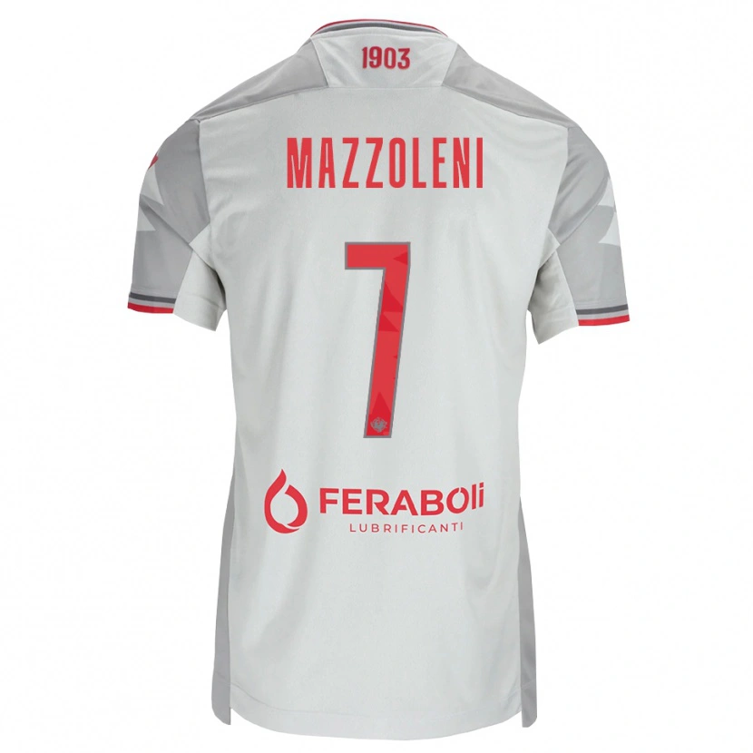 Danxen Women Andrea Mazzoleni #7 Grey White Red Away Jersey 2026/27 T-Shirt