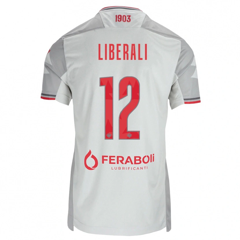 Danxen Women Riccardo Liberali #12 Grey White Red Away Jersey 2026/27 T-Shirt