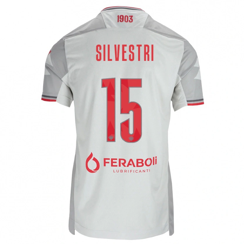 Danxen Women Cristiano Silvestri #15 Grey White Red Away Jersey 2026/27 T-Shirt