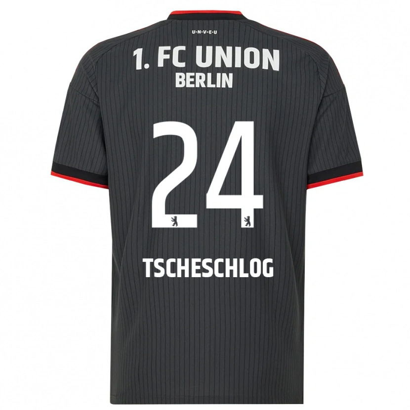 Danxen Women Jonas Tscheschlog #24 Black White Red Away Jersey 2026/27 T-Shirt