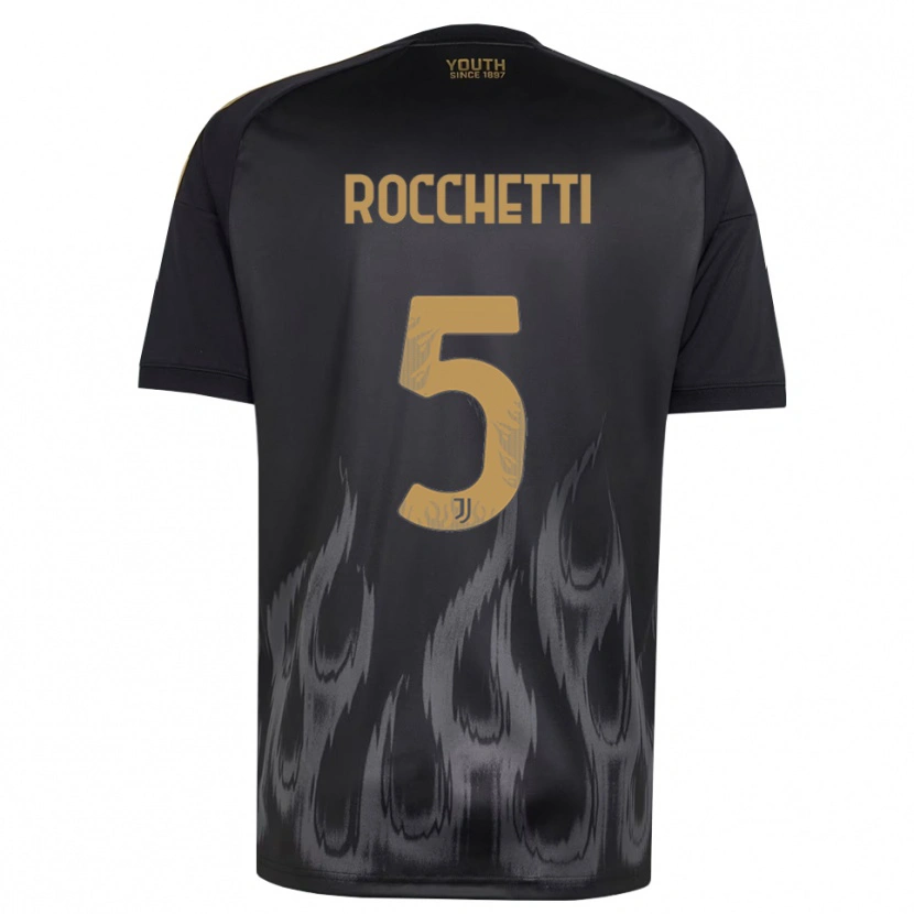 Danxen Women Edoardo Rocchetti #5 Black Brown Third Jersey 2026/27 T-Shirt