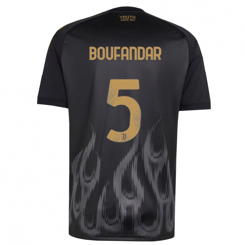 Danxen Women Adam Boufandar #5 Black Brown Third Jersey 2026/27 T-Shirt