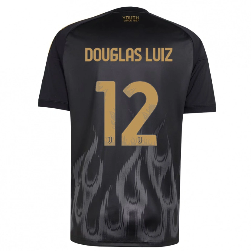 Danxen Women Douglas Luiz #12 Black Brown Third Jersey 2026/27 T-Shirt