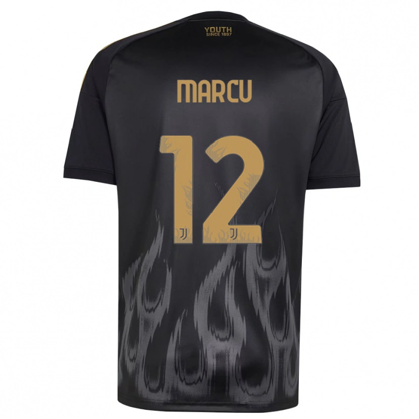 Danxen Women Alessio Marcu #12 Black Brown Third Jersey 2026/27 T-Shirt