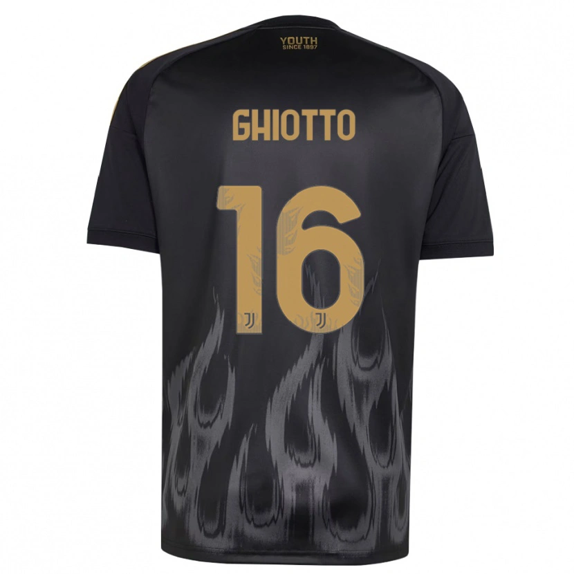 Danxen Women Alessandro Ghiotto #16 Black Brown Third Jersey 2026/27 T-Shirt