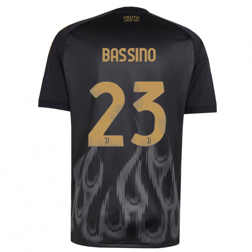 Danxen Women Alessandro Bassino #23 Black Brown Third Jersey 2026/27 T-Shirt