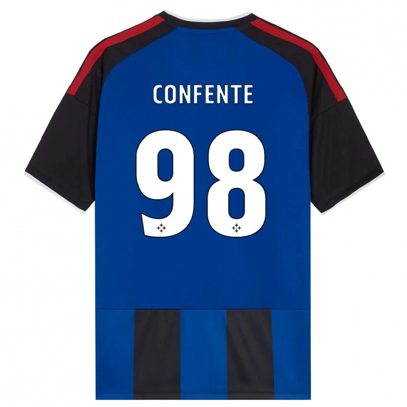 Danxen Women Alessandro Confente #98 Black Red White Blue Home Jersey 2026/27 T-Shirt