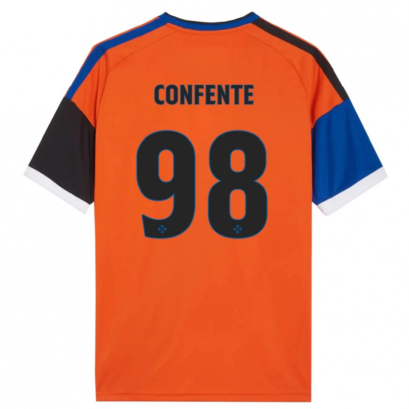 Danxen Women Alessandro Confente #98 Orange Blue Black White Away Jersey 2026/27 T-Shirt