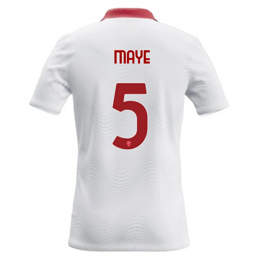 Danxen Kid Yvan Maye #5 White Red Away Jersey 2026/27 T-Shirt