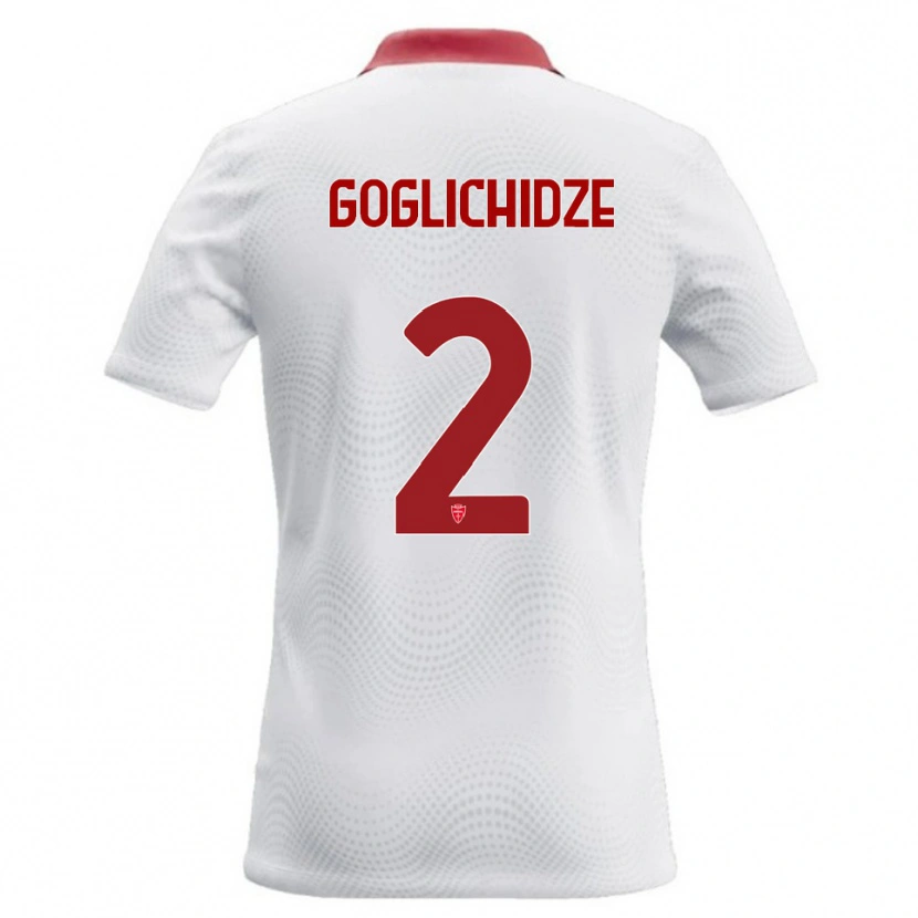 Danxen Kid Saba Goglichidze #2 White Red Away Jersey 2026/27 T-Shirt