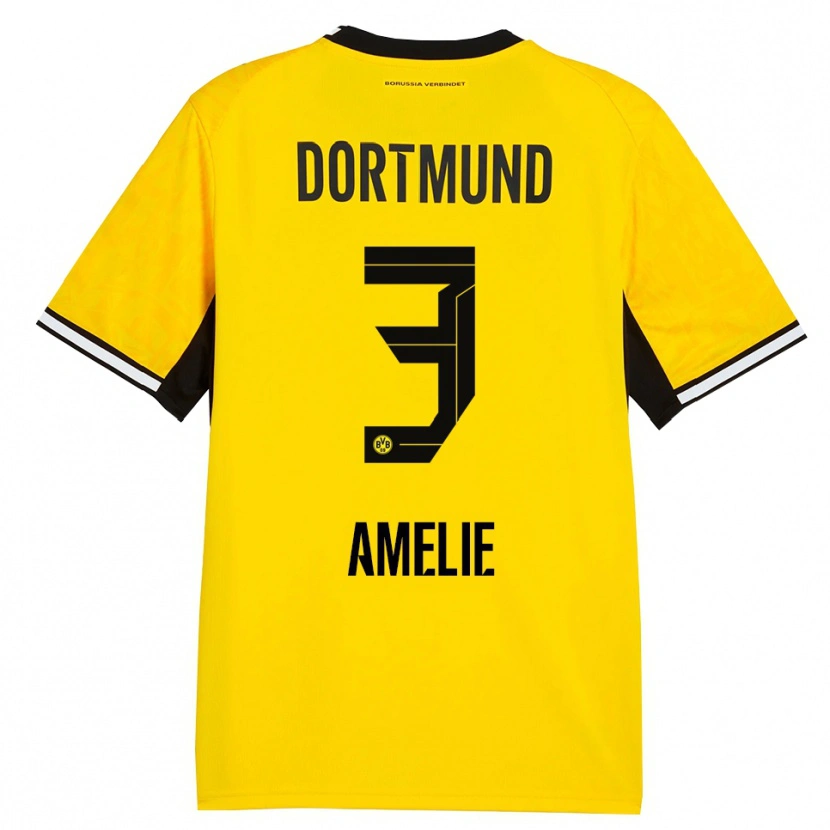 Danxen Kid Berger Amelie #3 Yellow Black White Home Jersey 2026/27 T-Shirt