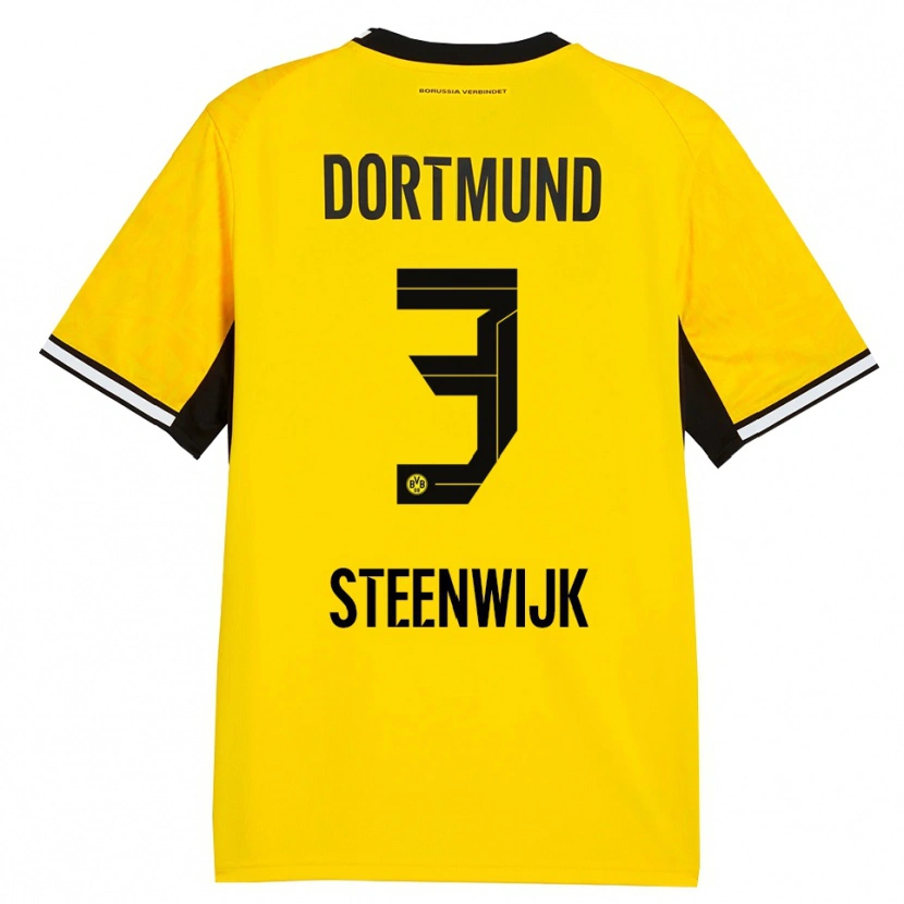 Danxen Kid Jenske Steenwijk #3 Yellow Black White Home Jersey 2026/27 T-Shirt