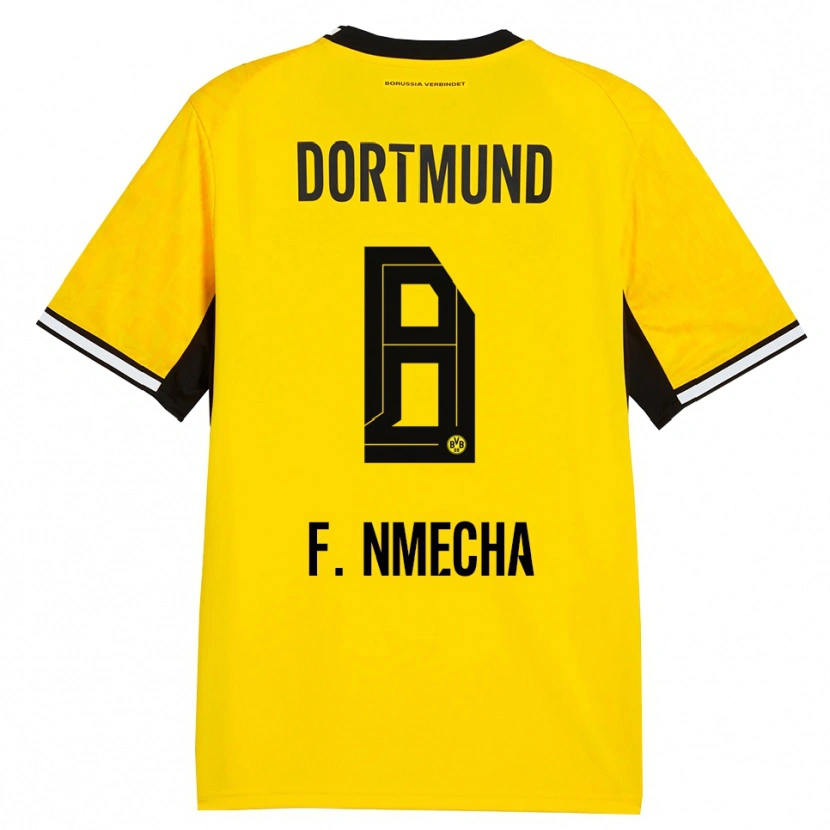 Danxen Kid Felix Nmecha #8 Yellow Black White Home Jersey 2026/27 T-Shirt