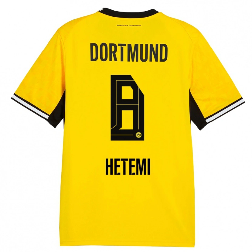 Danxen Kid Rilind Hetemi #8 Yellow Black White Home Jersey 2026/27 T-Shirt