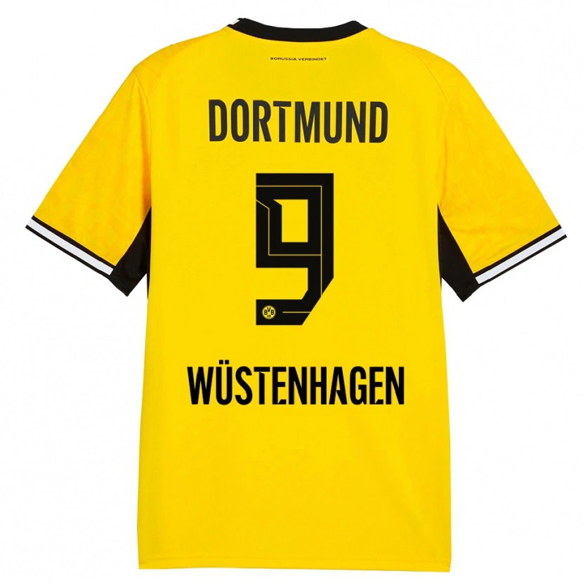 Danxen Kid Bennedikt Wüstenhagen #9 Yellow Black White Home Jersey 2026/27 T-Shirt