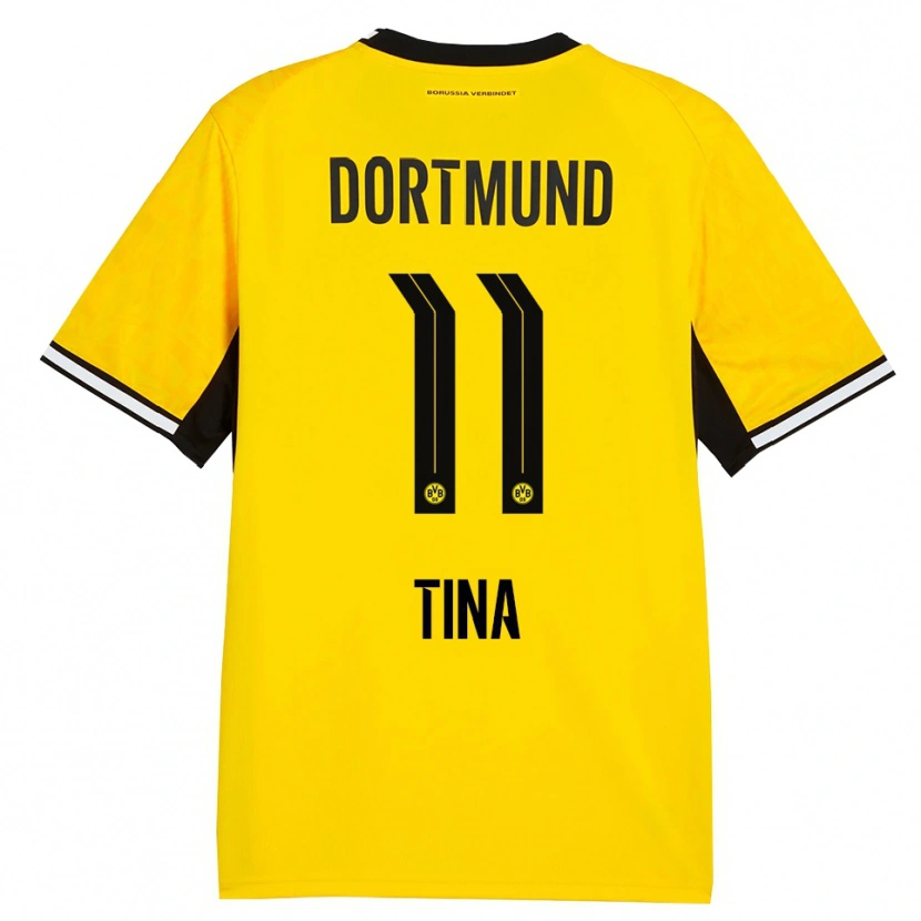 Danxen Kid Abdulla Tina #11 Yellow Black White Home Jersey 2026/27 T-Shirt