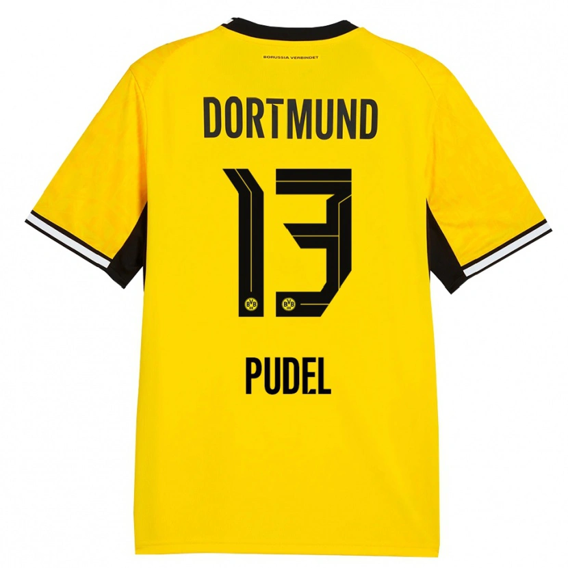 Danxen Kid Bjarne Pudel #13 Yellow Black White Home Jersey 2026/27 T-Shirt