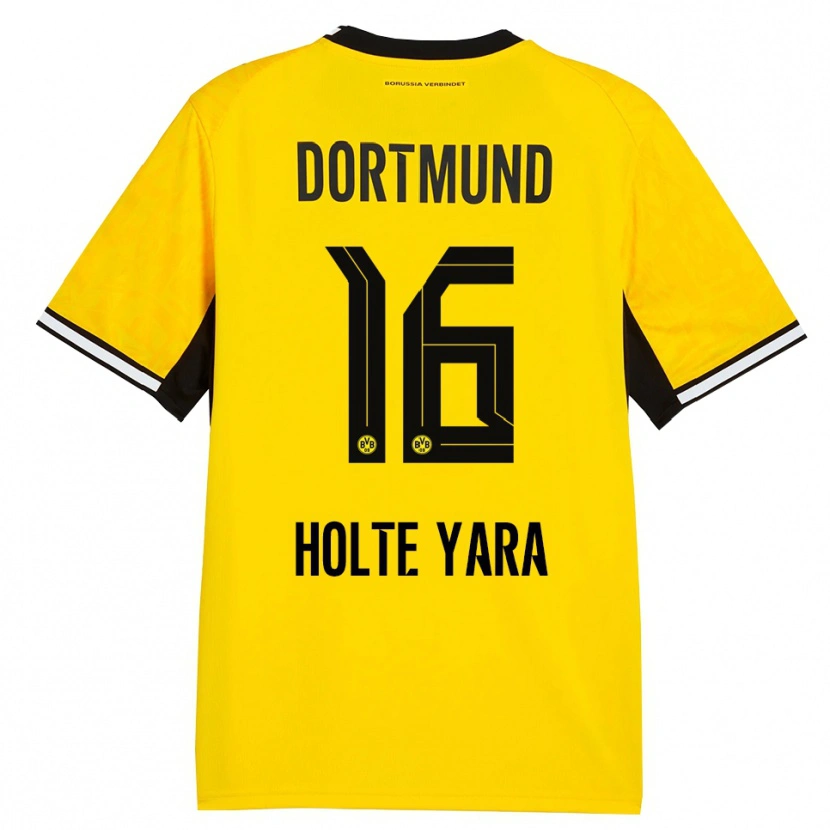 Danxen Kid Ten Holte Yara #16 Yellow Black White Home Jersey 2026/27 T-Shirt