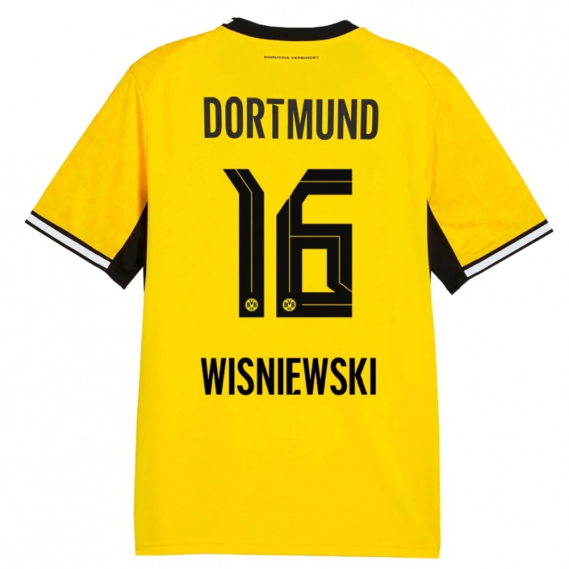 Danxen Kid Lucy Wisniewski #16 Yellow Black White Home Jersey 2026/27 T-Shirt