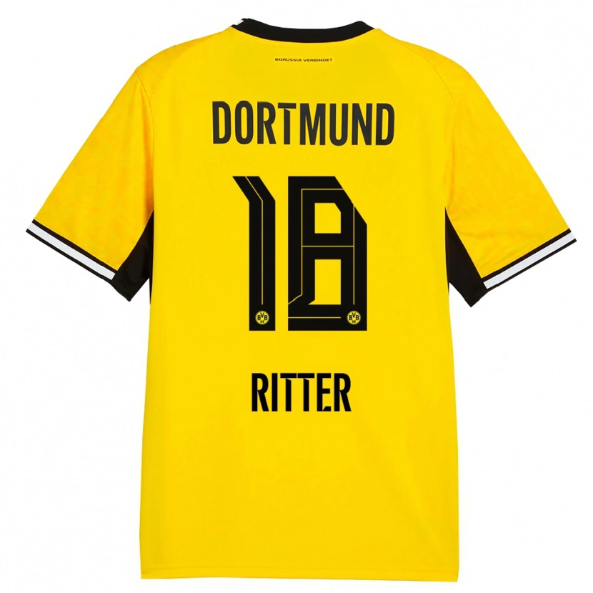 Danxen Kid Roméo Ritter #18 Yellow Black White Home Jersey 2026/27 T-Shirt