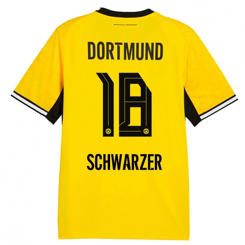 Danxen Kid Jonas Schwarzer #18 Yellow Black White Home Jersey 2026/27 T-Shirt