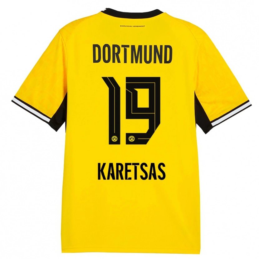 Danxen Kid Konstantinos Karetsas #19 Yellow Black White Home Jersey 2026/27 T-Shirt