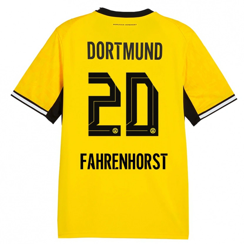 Danxen Kid Luke Fahrenhorst #20 Yellow Black White Home Jersey 2026/27 T-Shirt