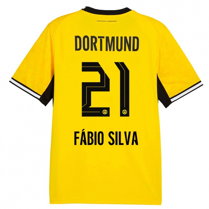 Danxen Kid Fábio Silva #21 Yellow Black White Home Jersey 2026/27 T-Shirt