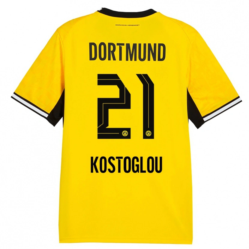 Danxen Kid Christos Kostoglou #21 Yellow Black White Home Jersey 2026/27 T-Shirt