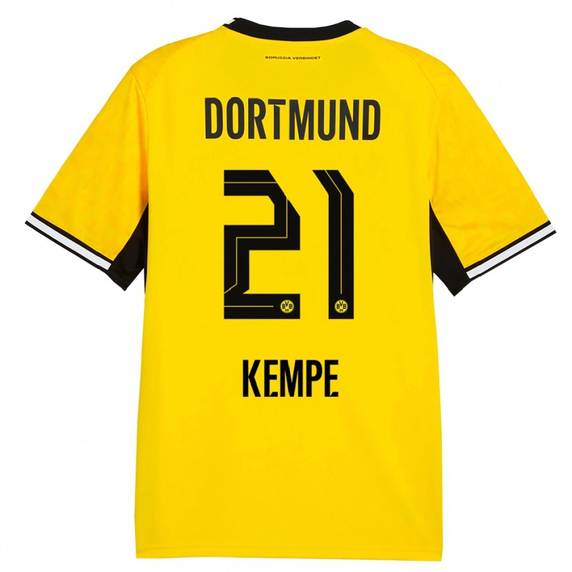 Danxen Kid Frederike Kempe #21 Yellow Black White Home Jersey 2026/27 T-Shirt