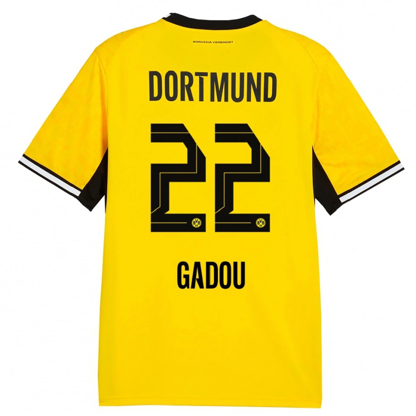 Danxen Kid Joane Gadou #22 Yellow Black White Home Jersey 2026/27 T-Shirt