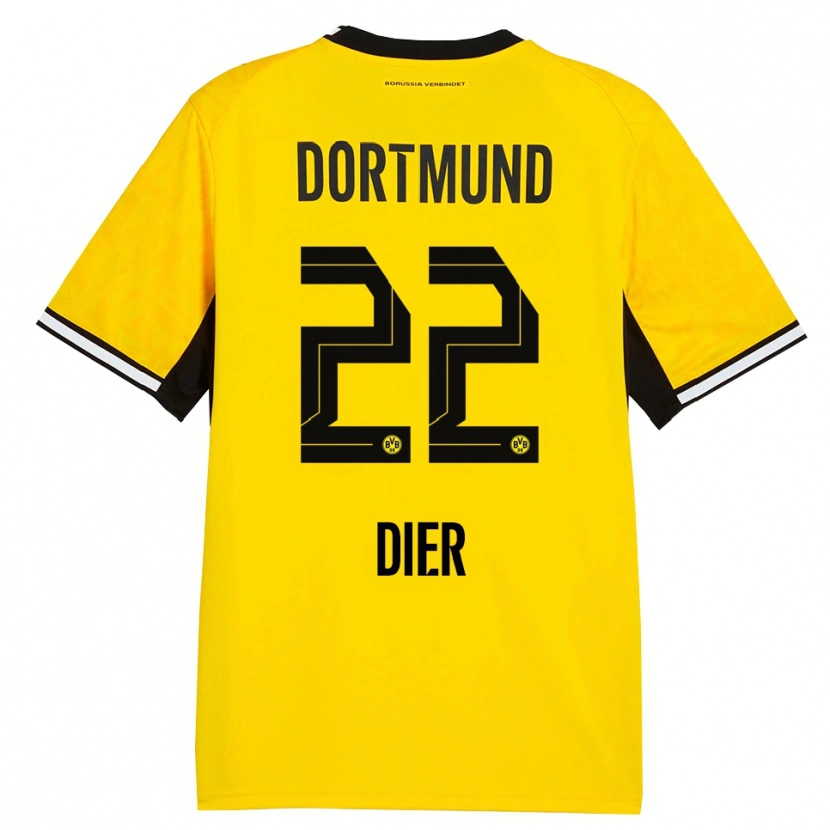 Danxen Kid Henrik Dier #22 Yellow Black White Home Jersey 2026/27 T-Shirt