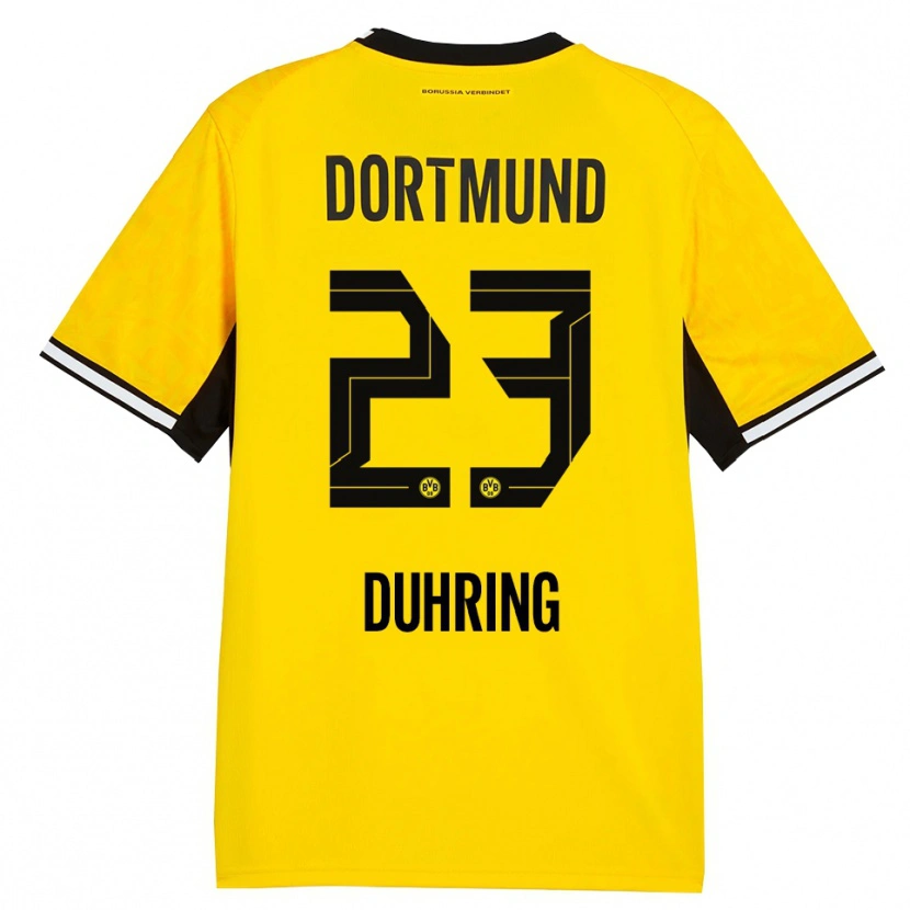 Danxen Kid Marc Niclas Duhring #23 Yellow Black White Home Jersey 2026/27 T-Shirt
