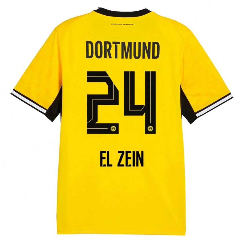 Danxen Kid Abu-Bekir Omer El-Zein #24 Yellow Black White Home Jersey 2026/27 T-Shirt