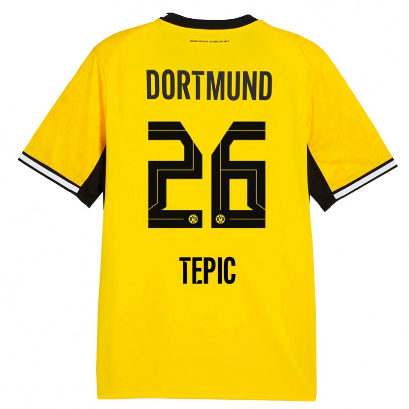 Danxen Kid Lyon Tepic #26 Yellow Black White Home Jersey 2026/27 T-Shirt