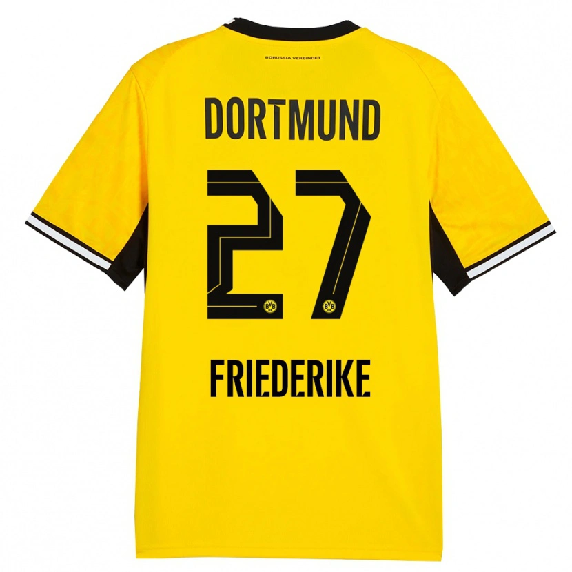 Danxen Kid Burczik Friederike #27 Yellow Black White Home Jersey 2026/27 T-Shirt