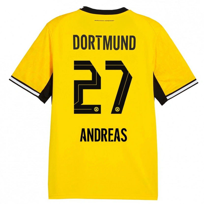Danxen Kid Kuno Andreas #27 Yellow Black White Home Jersey 2026/27 T-Shirt